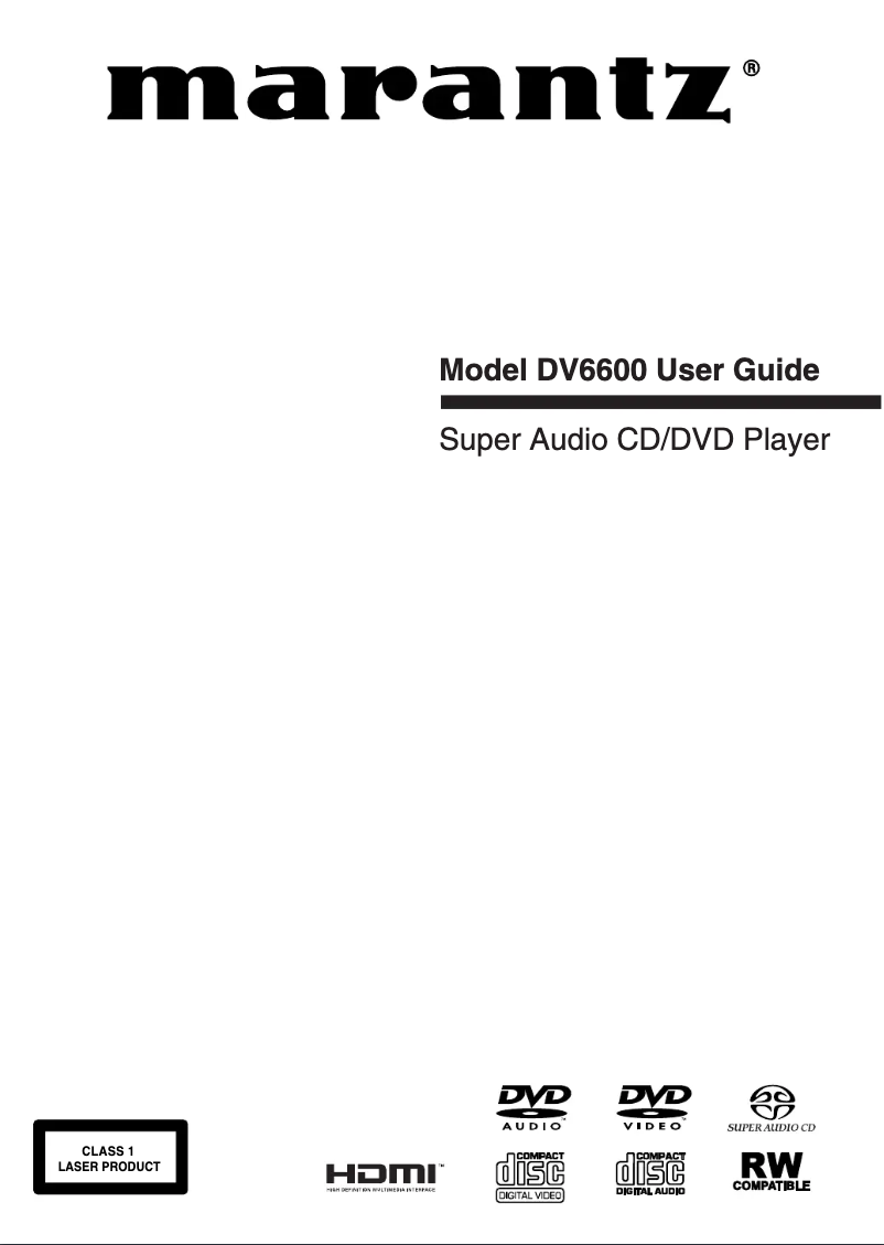 First page image of the manual for DV6600