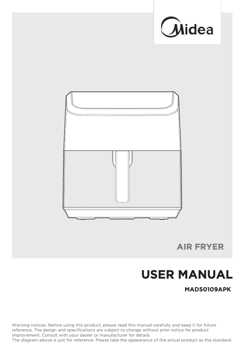 Page 1 of the manual User Manual Midea MAD50109APK