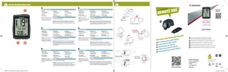 Page 1 of the manual User Manual Sigma Eox View 1700
