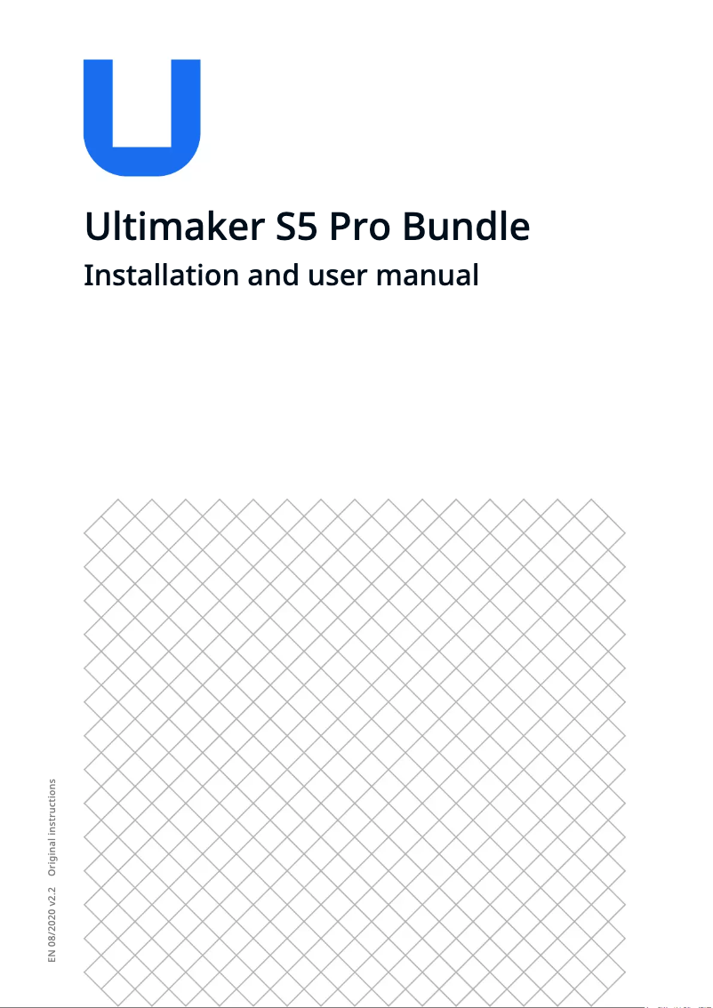 Page 1 of the manual User Manual Ultimaker S5 Pro Bundle