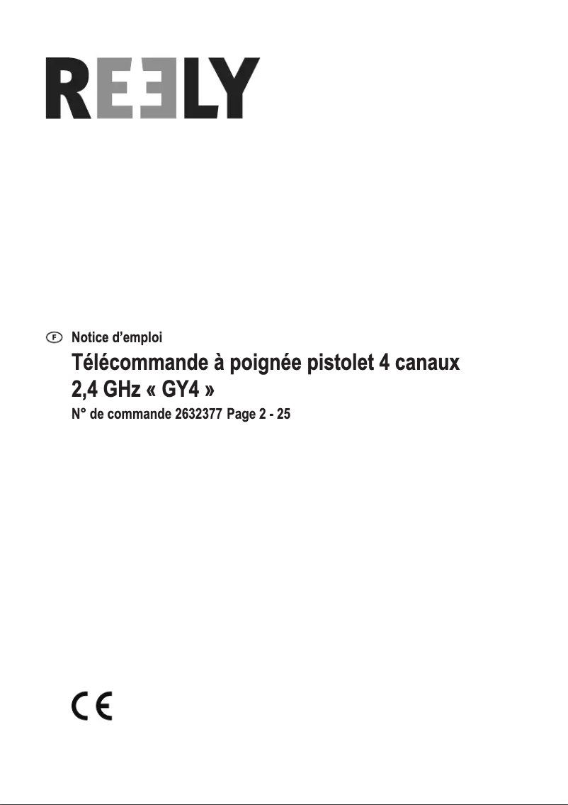 First page image of the manual for GY4