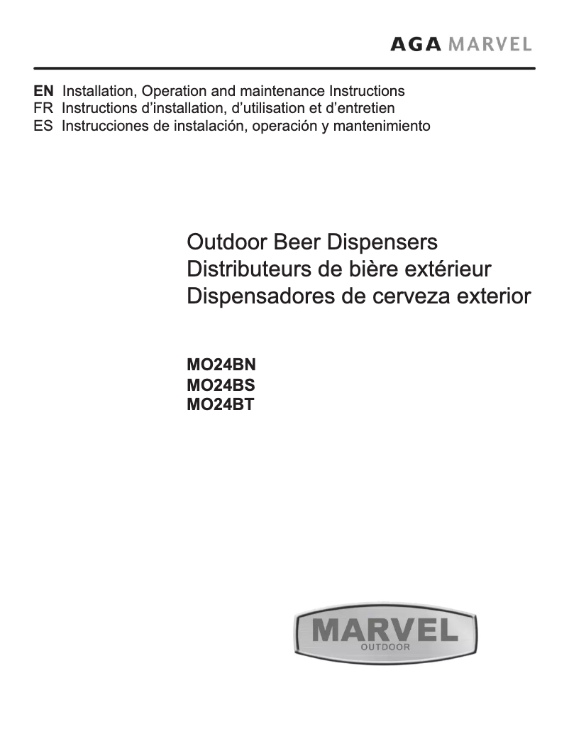 Page 1 of the manual User Manual Marvel MO24BTSMRS