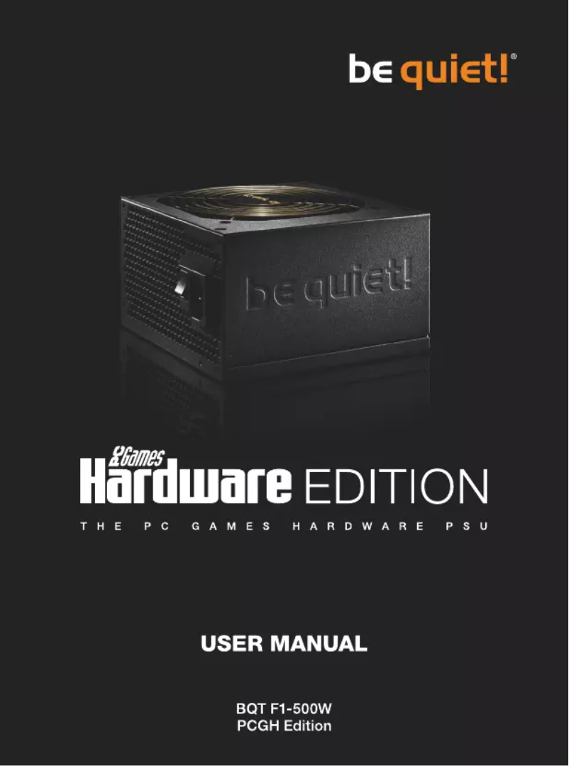 First page image of the manual for PCGH Edition F1 500W