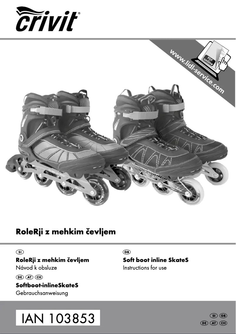 Page 1 of the manual User Manual Crivit IAN 103854