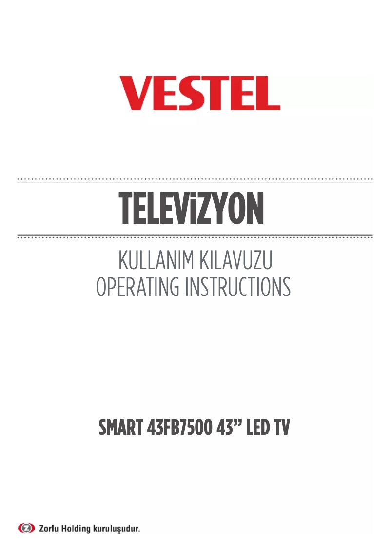 First page image of the manual for 43FB7500