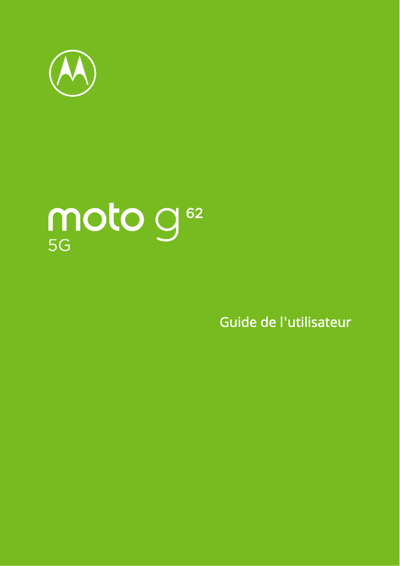 Page 1 of the manual User Manual Motorola Moto G62 5G