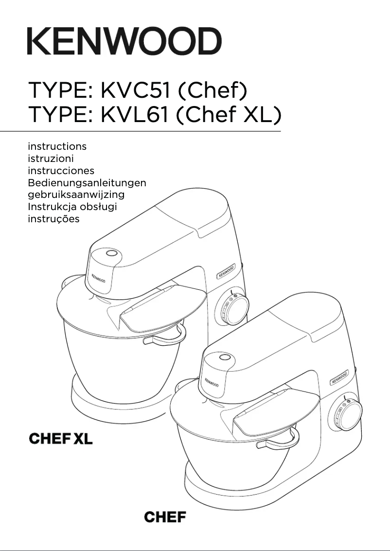 Page 1 of the manual User Manual Kenwood Chef Elite KVC5300S