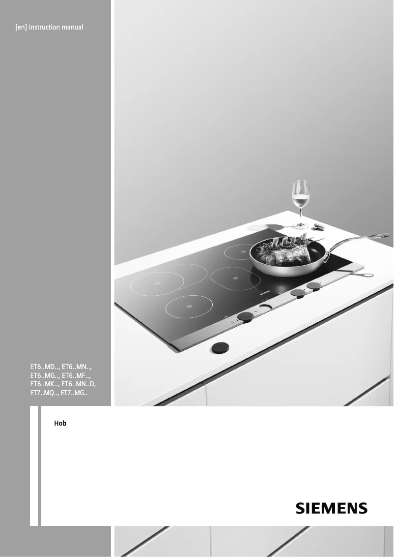 Page 1 of the manual User Manual Siemens ET675MN11E