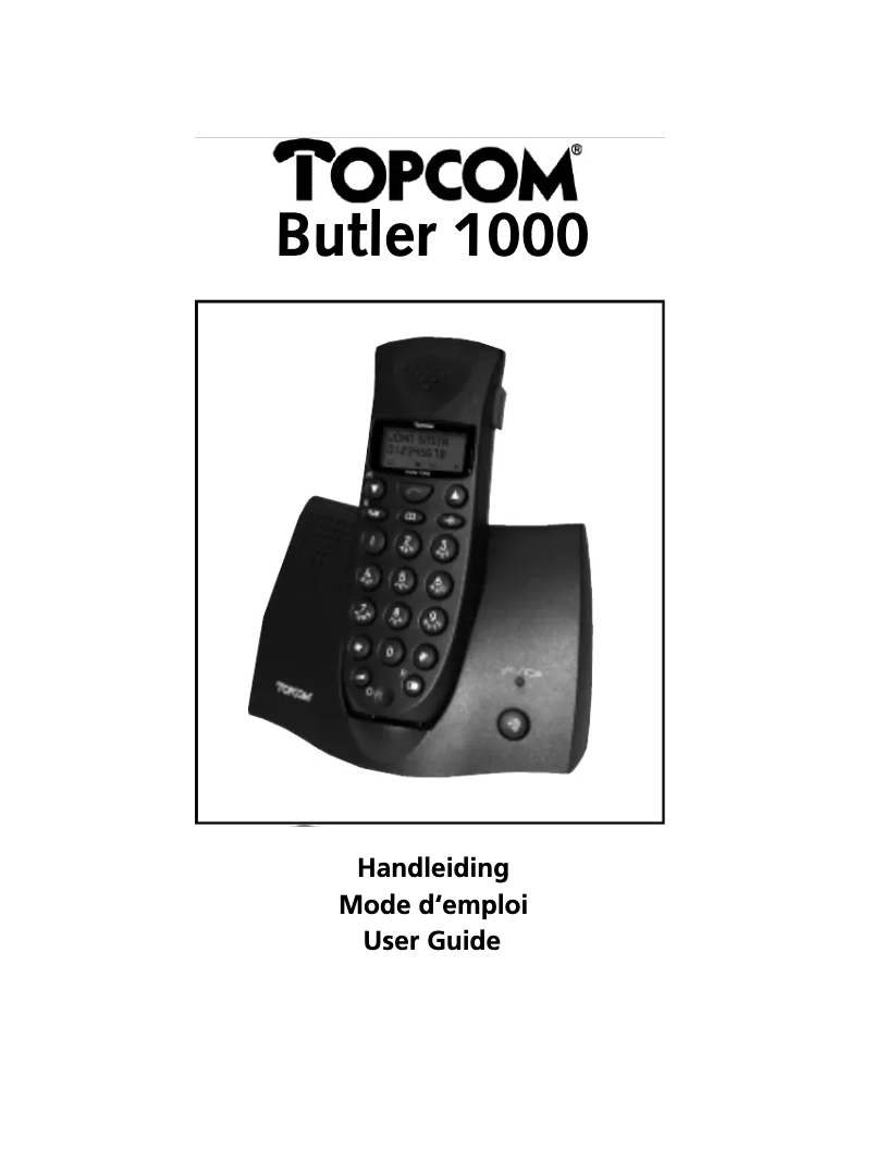 Page 1 of the manual User Manual Topcom Butler 1000