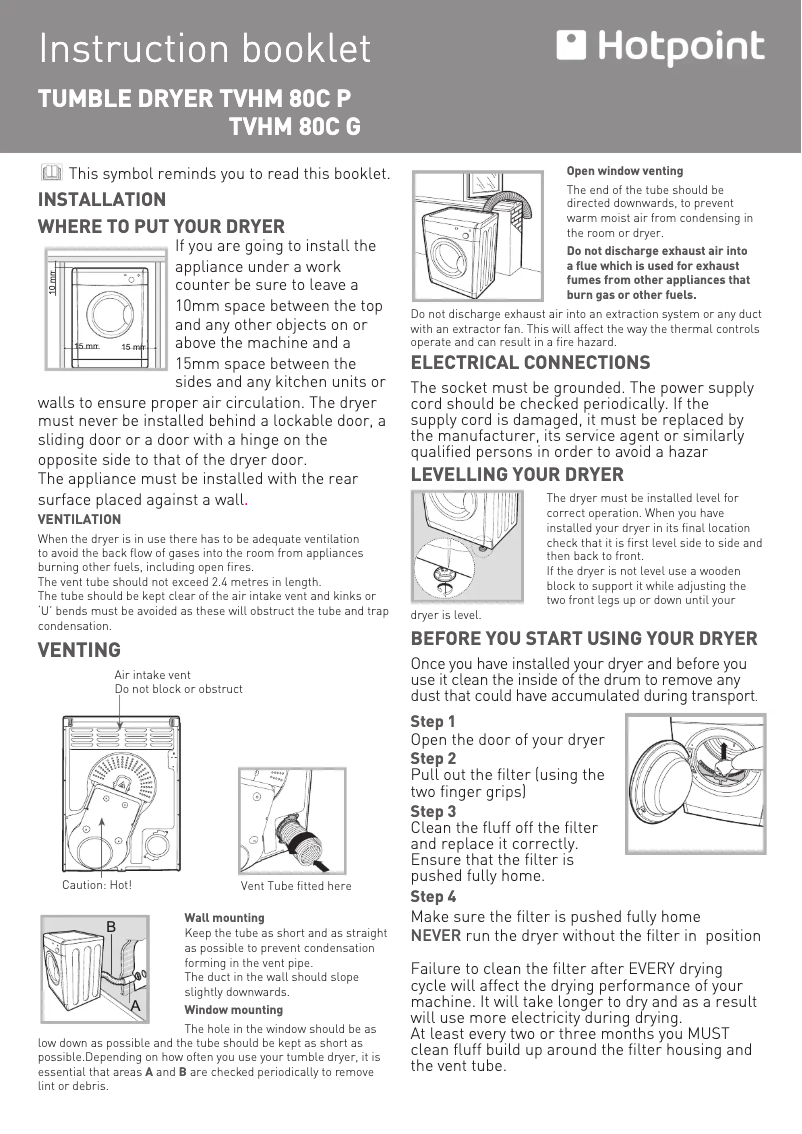 First page image of the manual for TVHM 80C G Aquarius