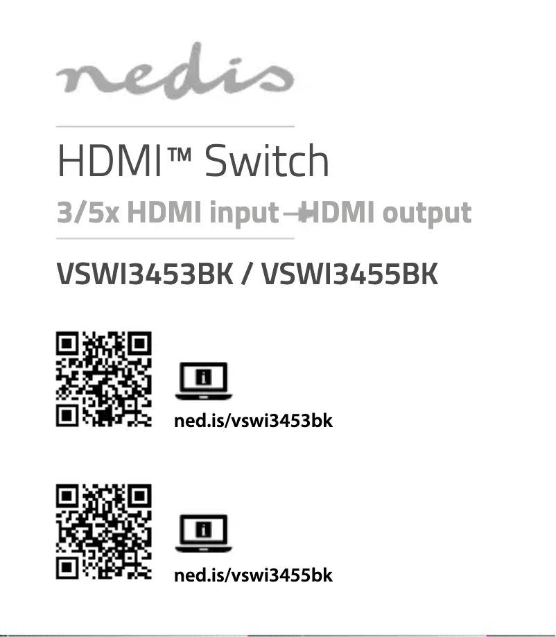 First page image of the manual for VSWI3453BK