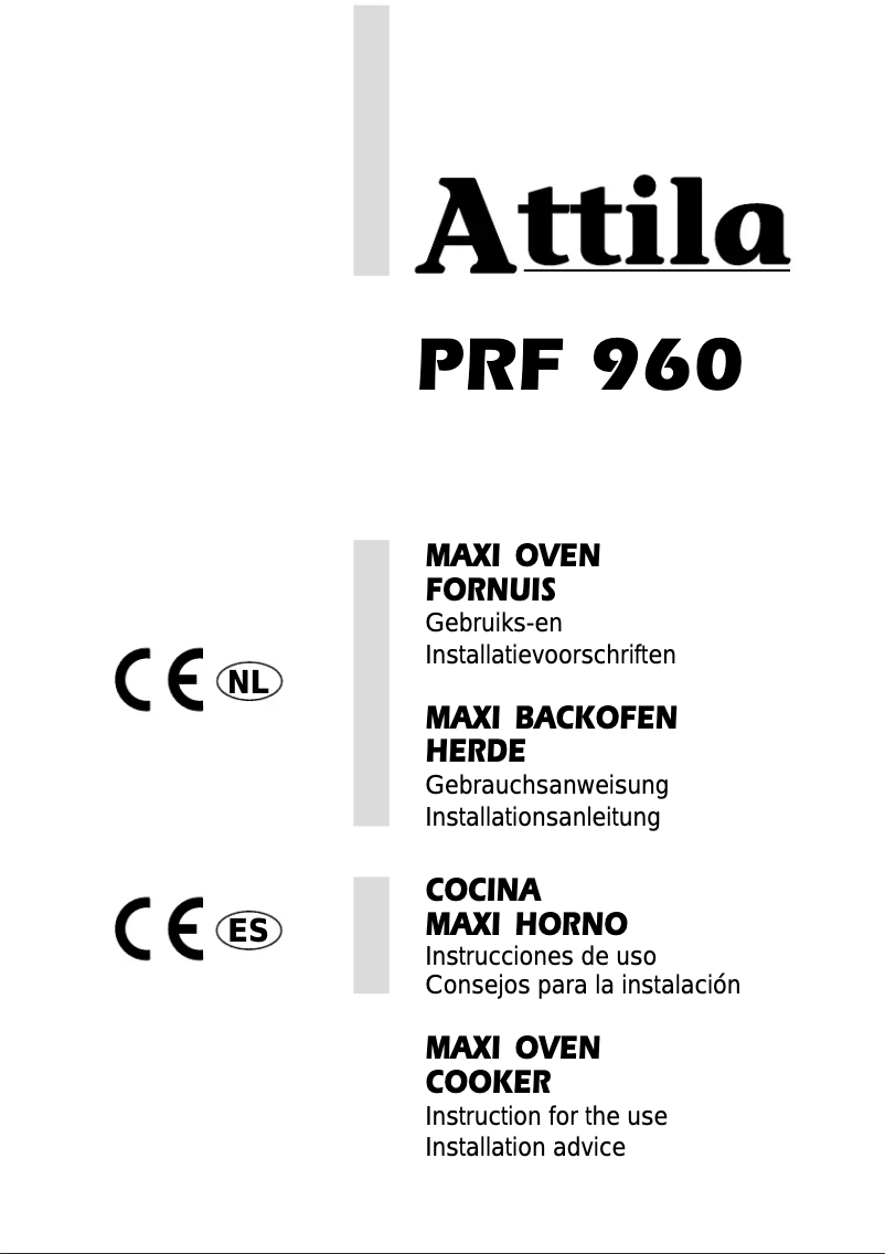 First page image of the manual for PRF-960 IXMES