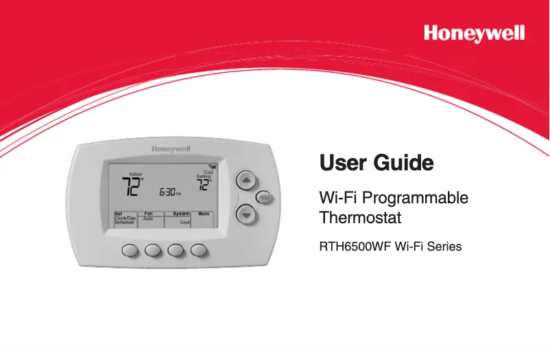 Page 1 of the manual User Manual Honeywell RTH6500WF