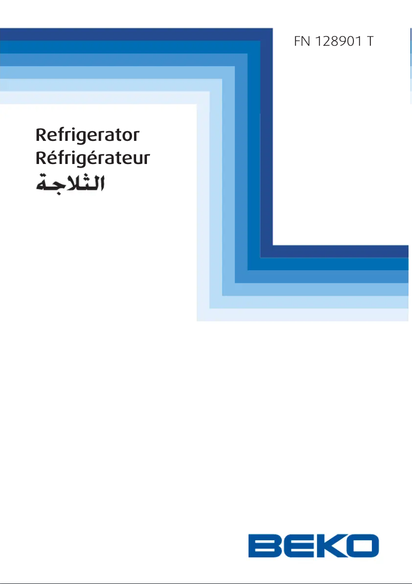 Page 1 of the manual User Manual Beko FN 128901 T