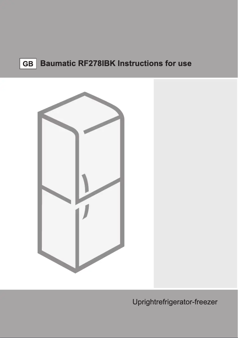 First page image of the manual for RF278IBK