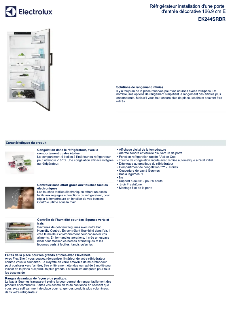 First page image of the manual for EK244SRBR