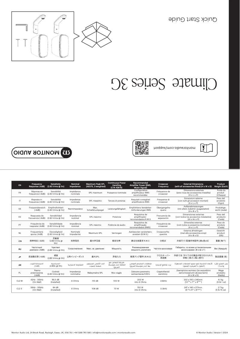 First page image of the manual for CL2 M