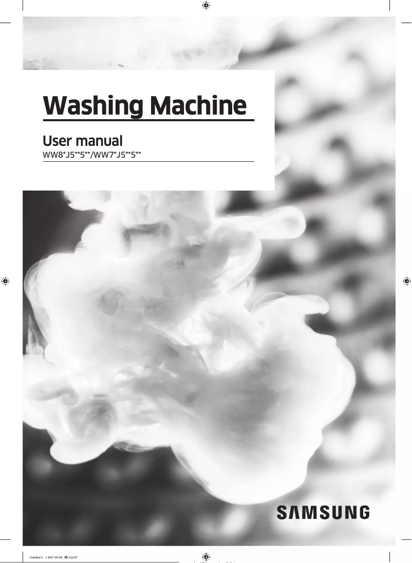 First page image of the manual for WW70J5535MW