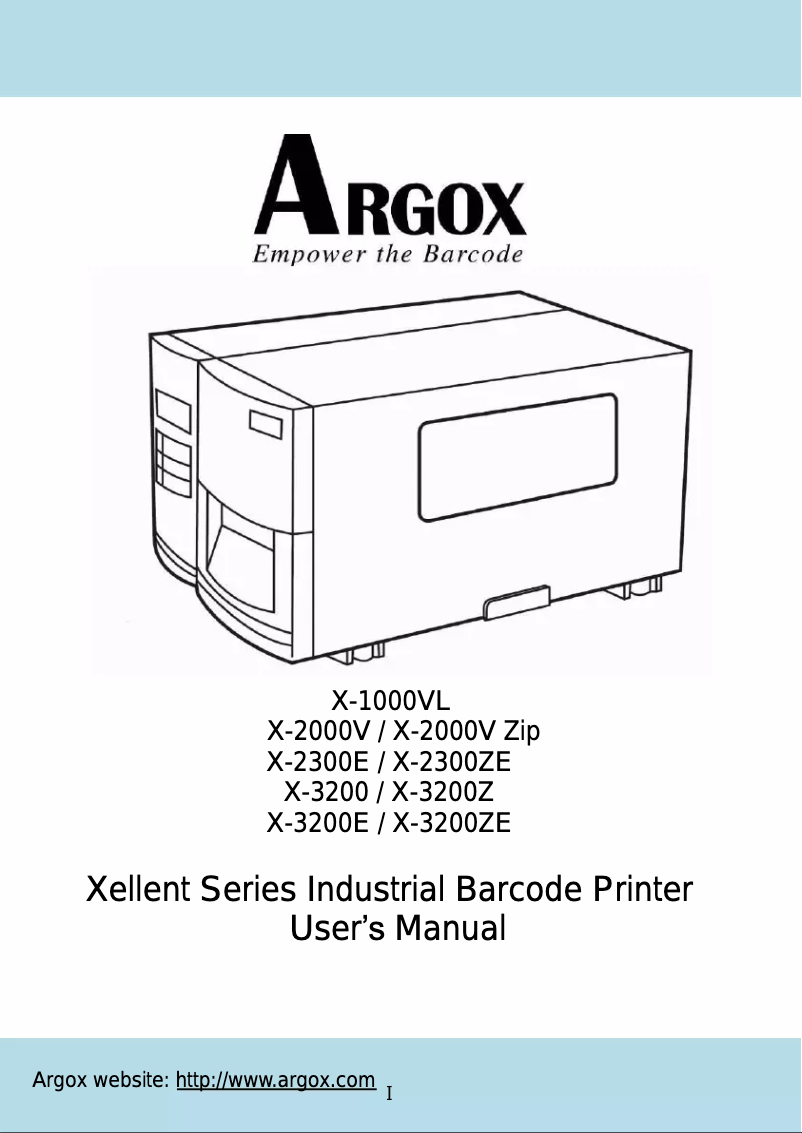 First page image of the manual for X-3200