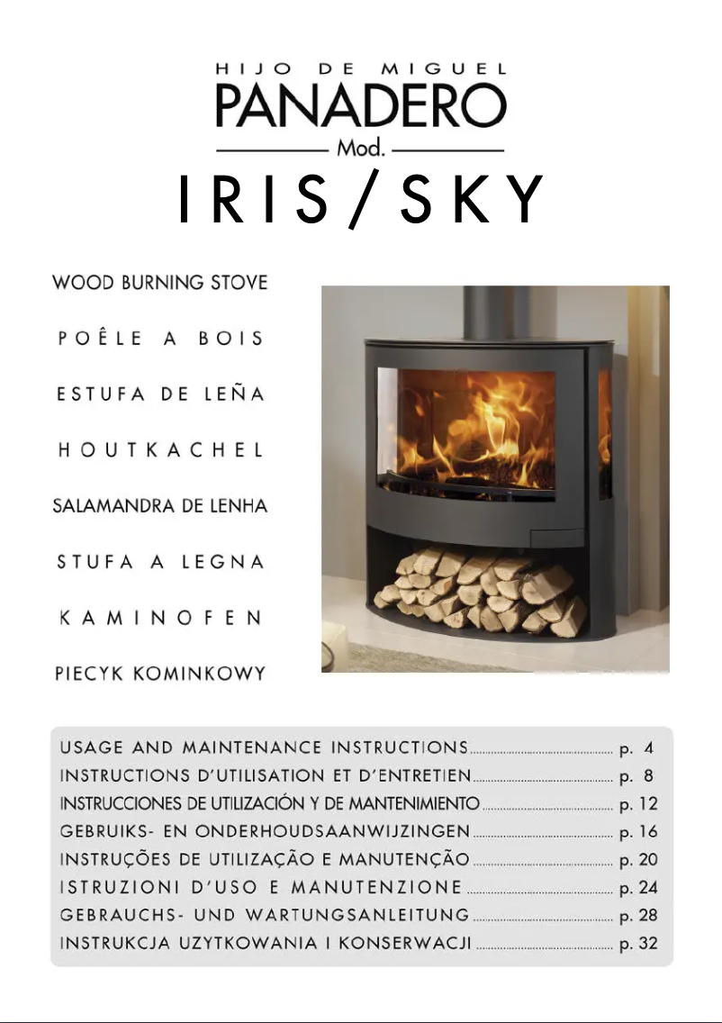 Page 1 of the manual User Manual Panadero Iris