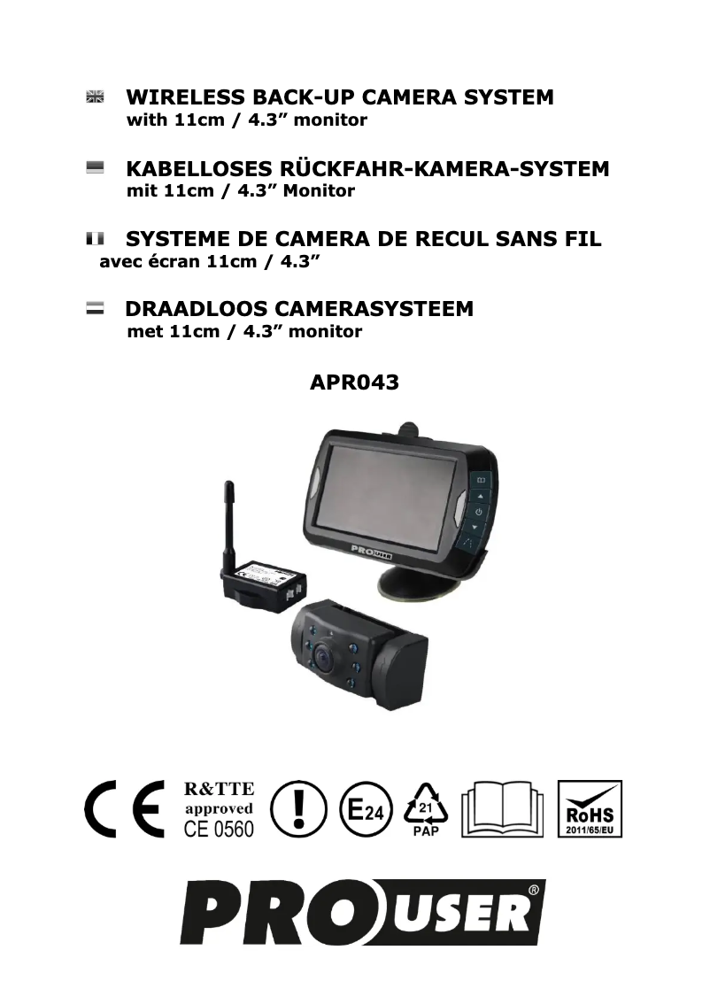 Page 1 of the manual User Manual Pro-User APR043