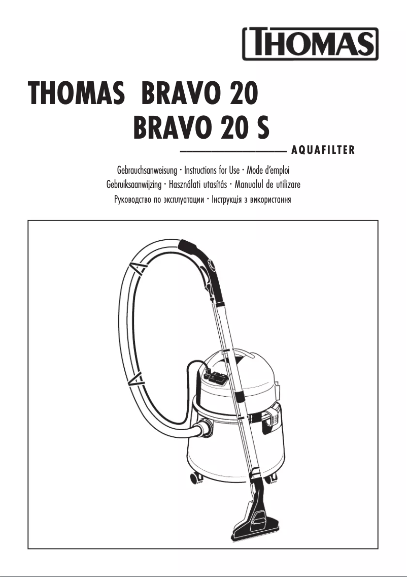 First page image of the manual for Bravo 20