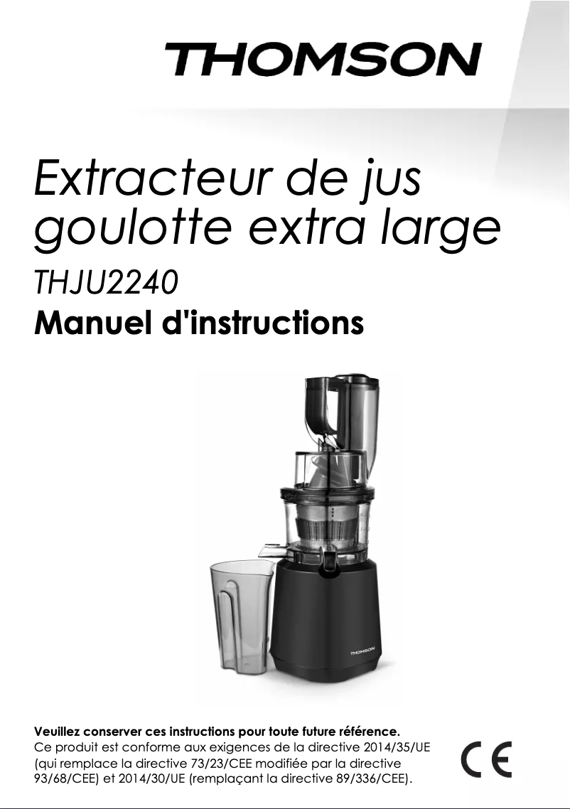 Page 1 of the manual User Manual Thomson THJU2240