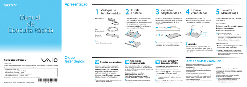 Page 1 of the manual User Manual Sony Vaio VPCEE43EB
