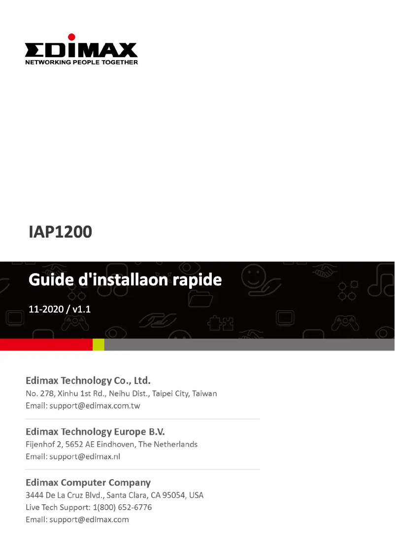 Page 1 of the manual User Manual Edimax IAP1200