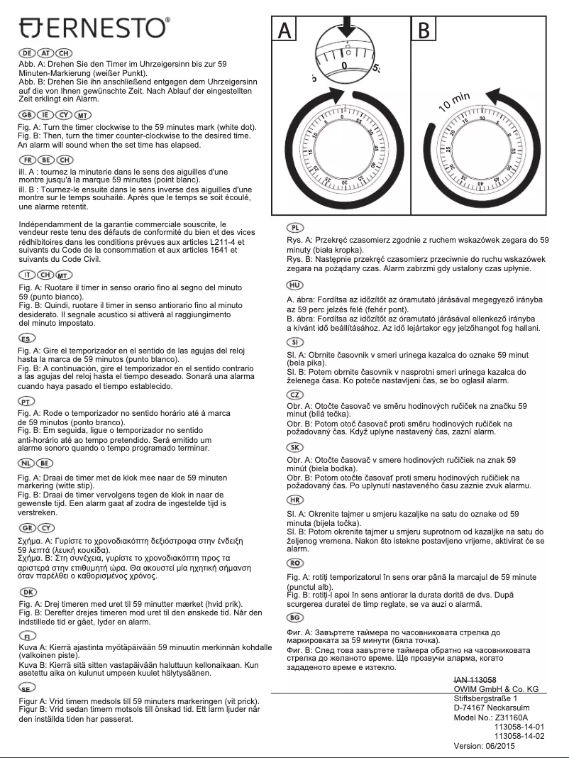 Image de la première page du manuel de l'appareil Z31160A