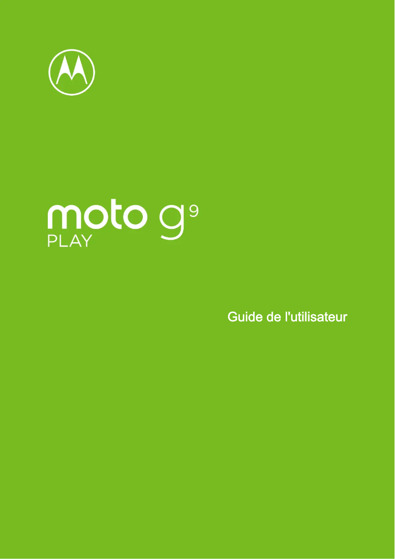 Page 1 of the manual User Manual Motorola Moto G9 Play