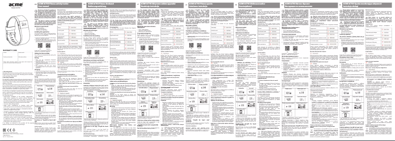 Page 1 de la notice Manuel utilisateur Acme ACT03