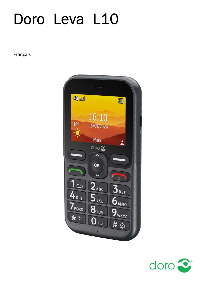 Page 1 de la notice Manuel utilisateur Doro Leva L10