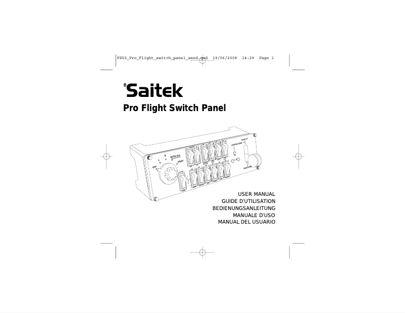 First page image of the manual for Flight Simulation Pro Flight Switch Panel