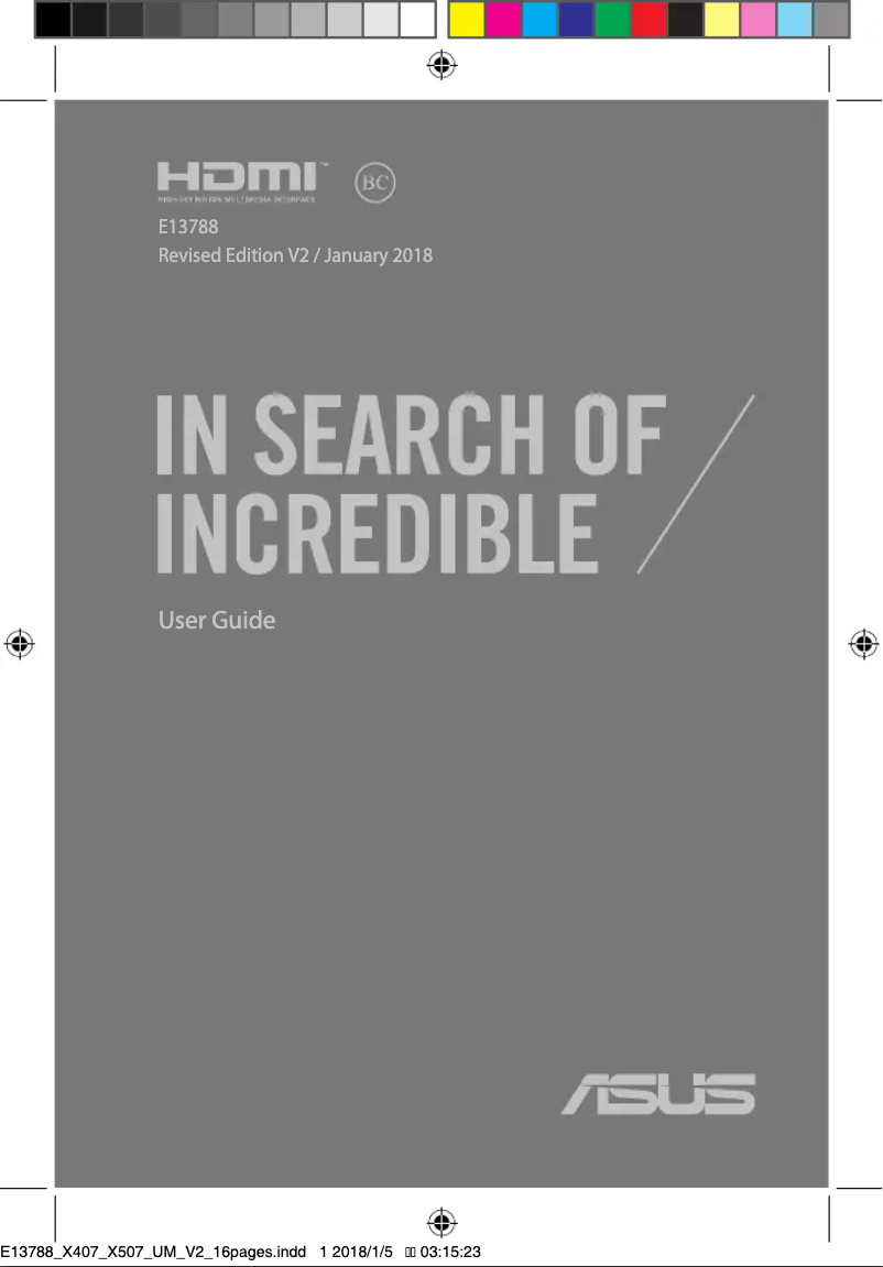 Page 1 of the manual User Manual Asus VivoBook F407MA