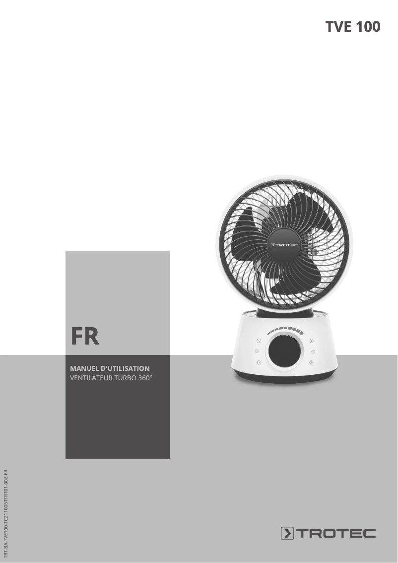 First page image of the manual for TVE 100