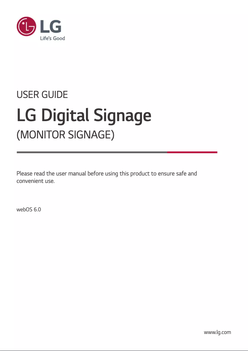 Page 1 of the manual Quick Start Guide LG 75UH5J
