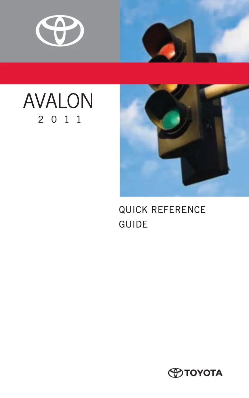First page image of the manual for Avalon (2011)