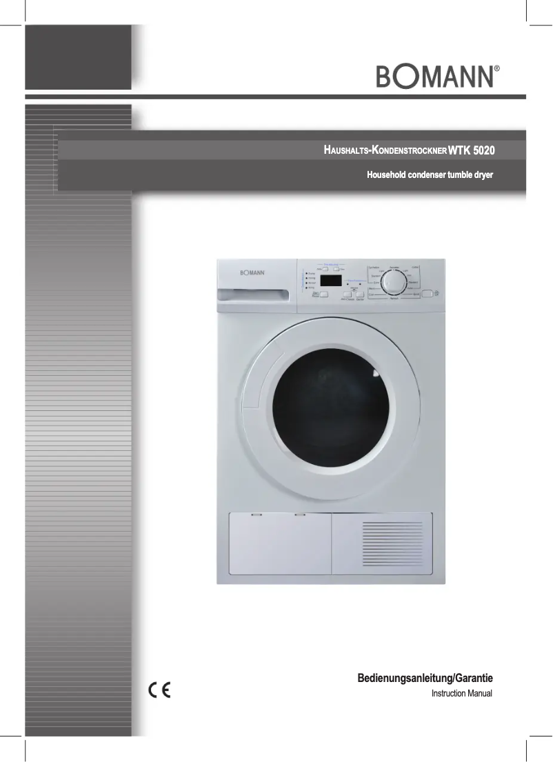 First page image of the manual for WTK 5020