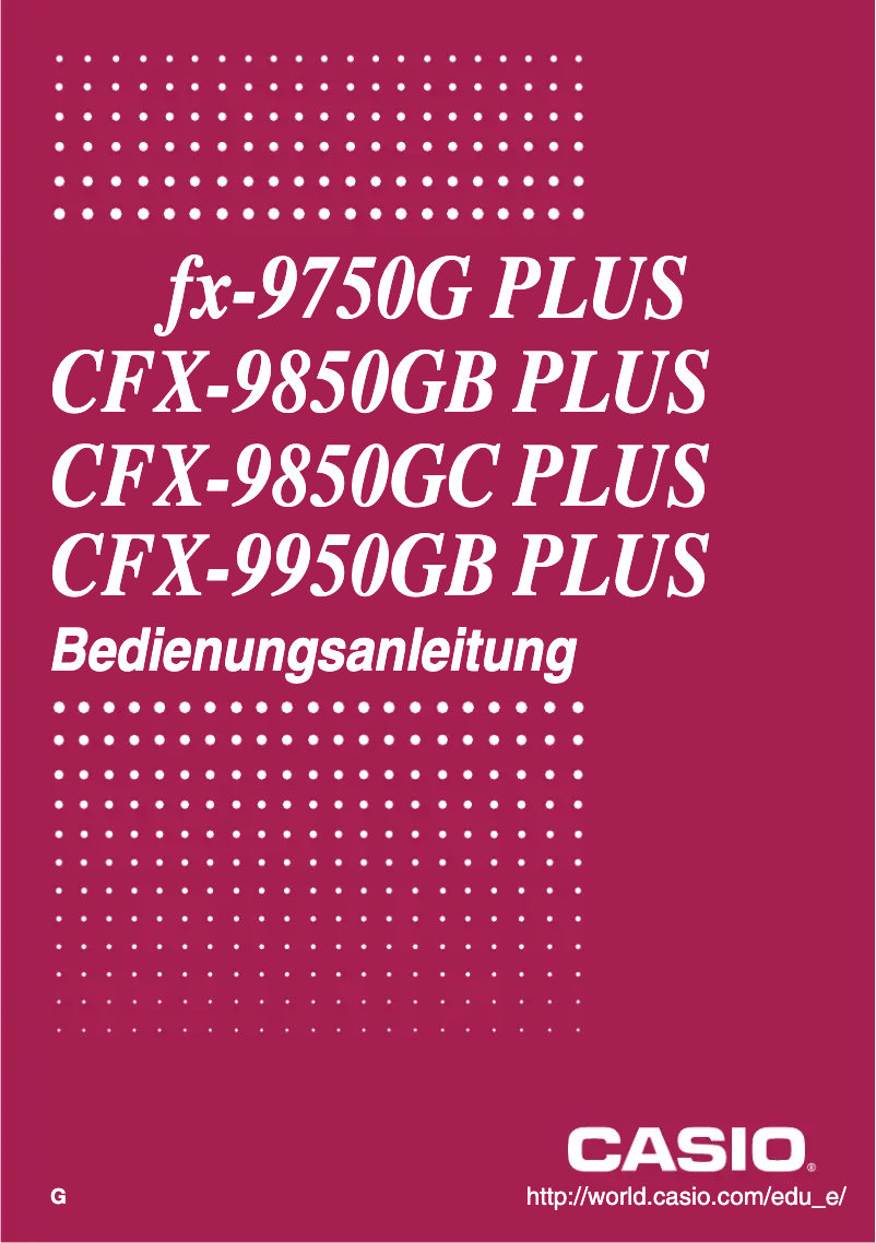 First page image of the manual for CFX-9950GB