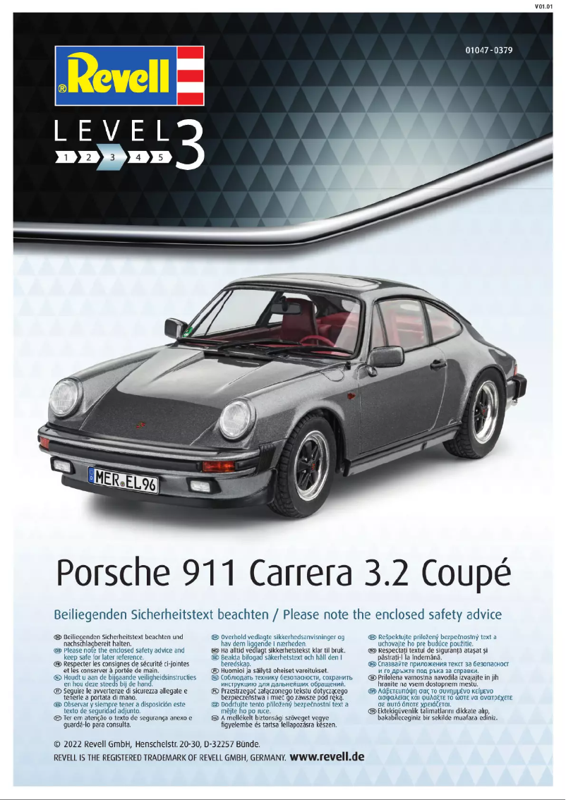 Page 1 of the manual User Manual Revell Porsche 911 Carrera 3.2 Coupe