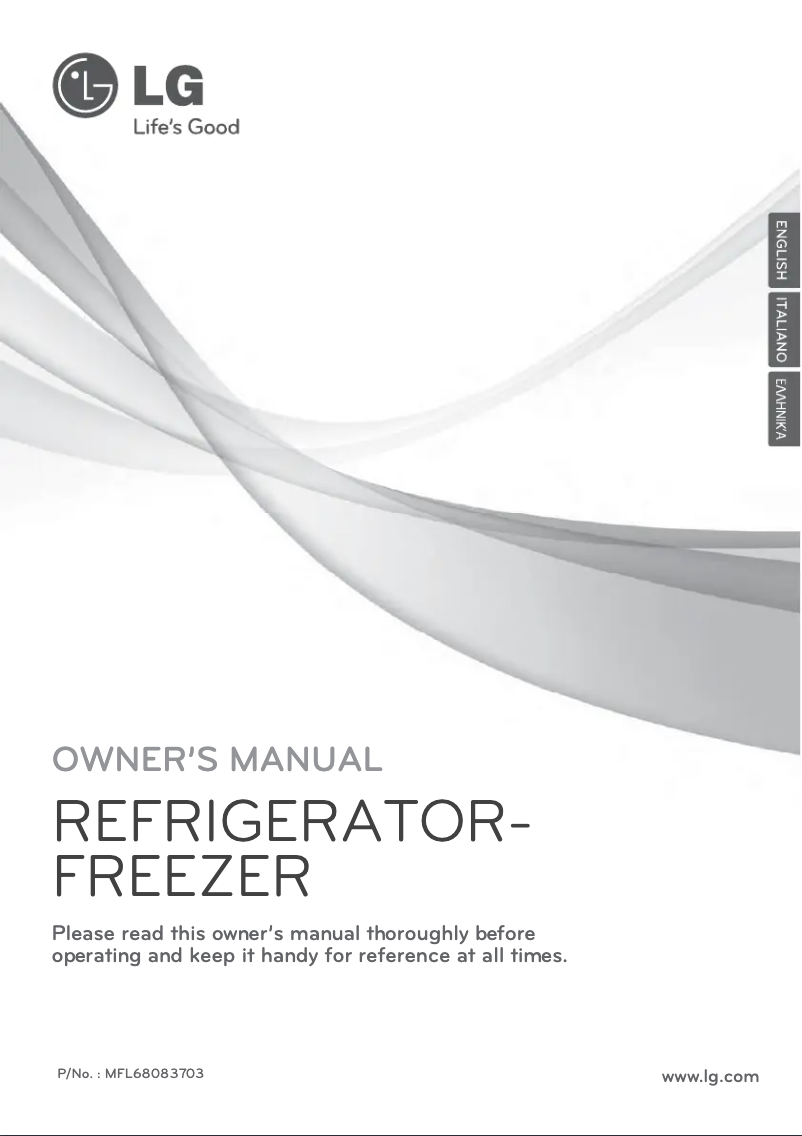 First page image of the manual for GBF548NSDZB