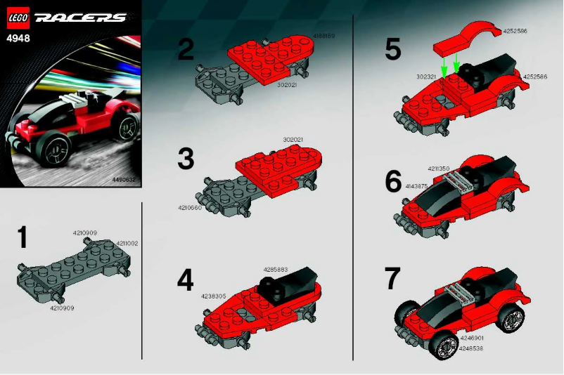 First page image of the manual for Red Racer