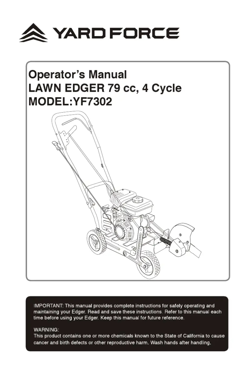 Page 1 de la notice Manuel utilisateur Yard Force YF7302