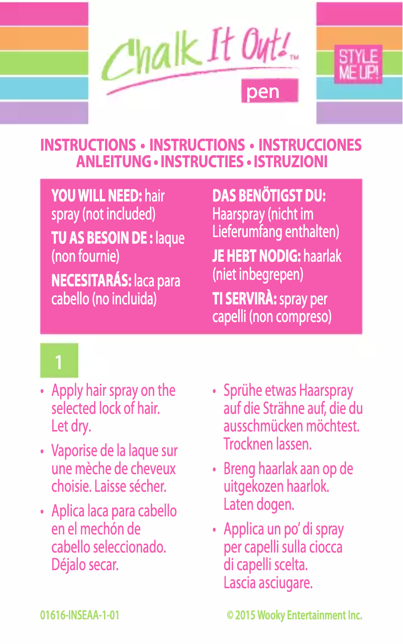 Page 1 of the manual User Manual Style Me Up Chalk it out!