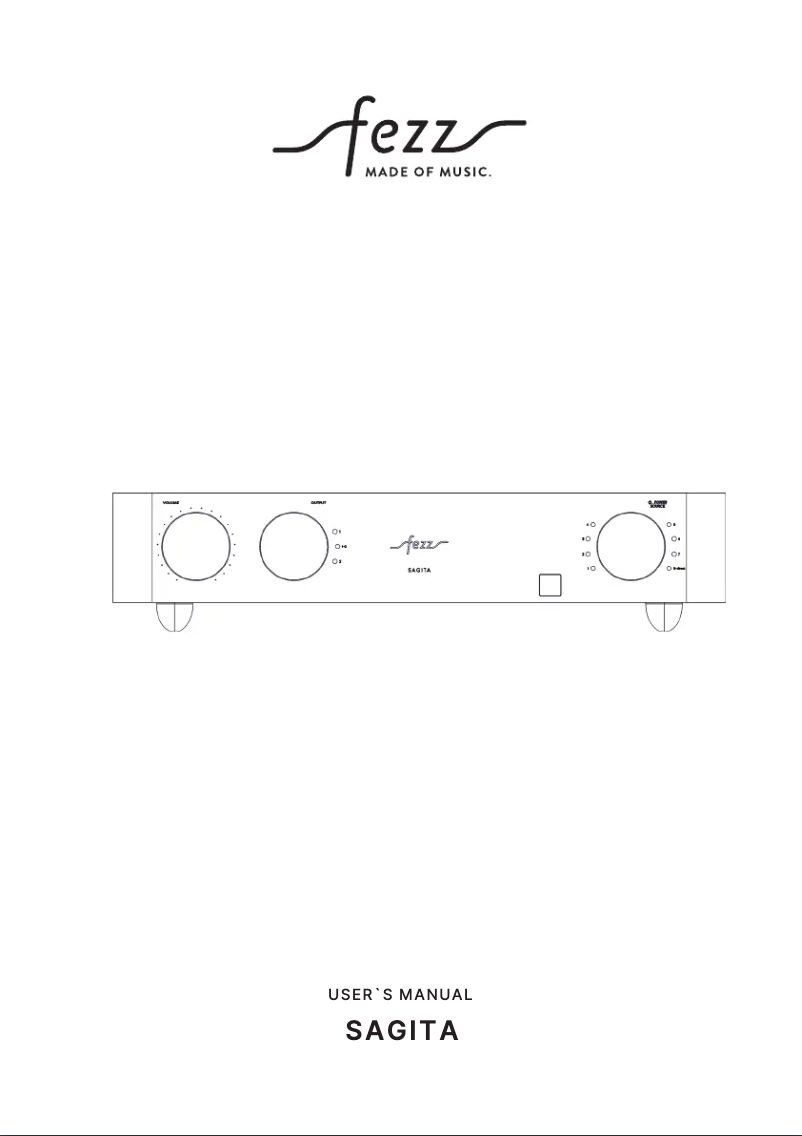 First page image of the manual for Sagita Evo