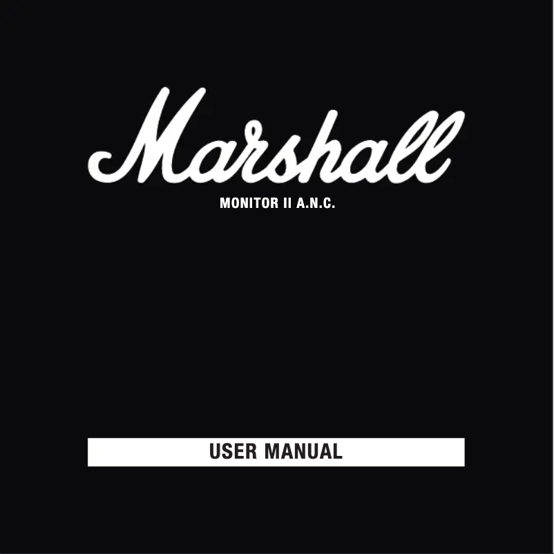 First page image of the manual for Monitor II A.N.C.