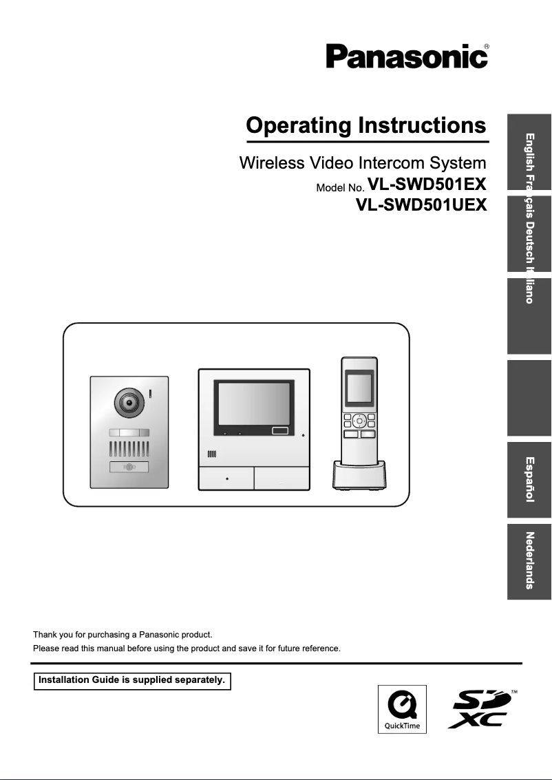 Page 1 of the manual User Manual Panasonic VL-SWD501