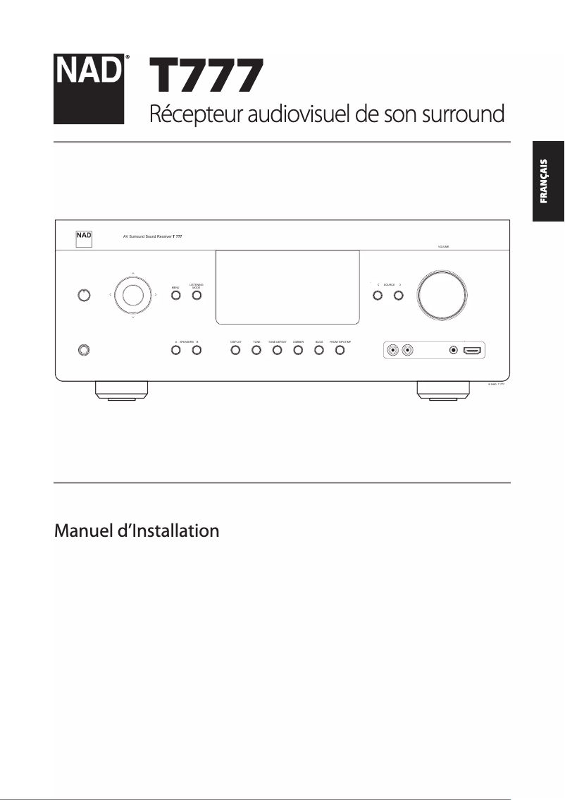 First page image of the manual for T 777