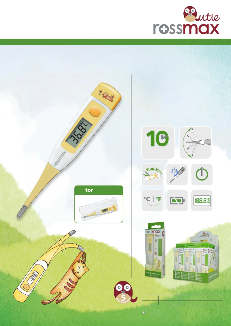 Page 1 of the manual Brochure Rossmax Qutie TG380